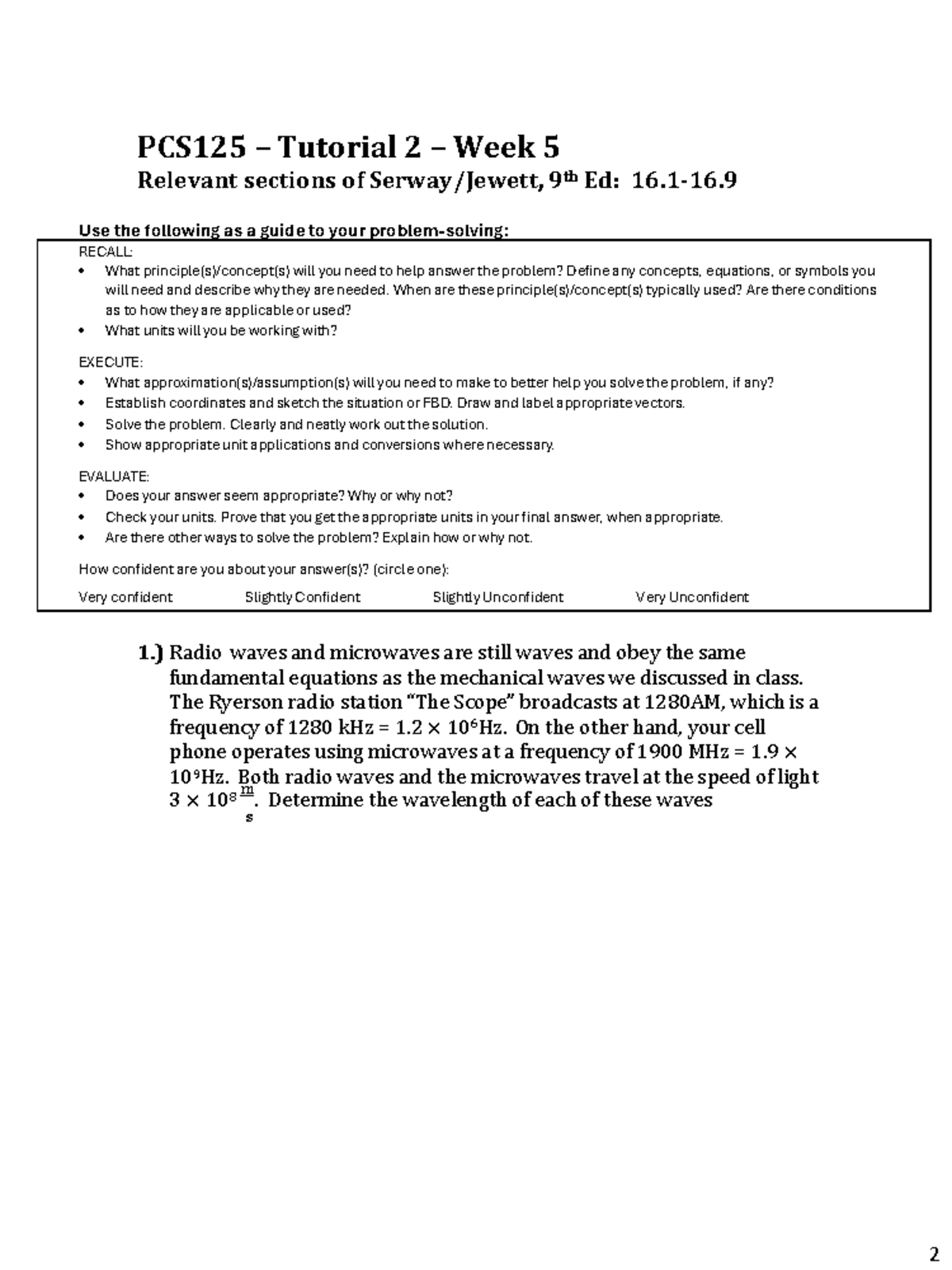 PCS125 Tutorial 2-Week 5-NEW For Students - PCS125 – Tutorial 2 – Week ...