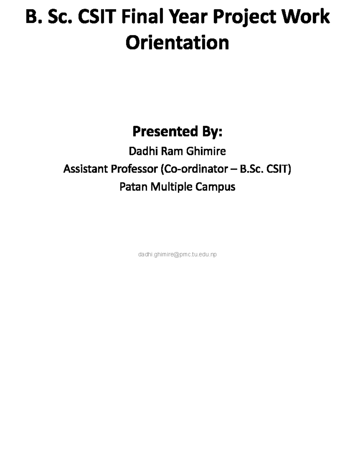 Final Year Project Guide (FYP) - Practical Insights and Tips - Studocu
