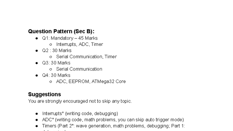 CSE 315 Final Exam Question Pattern & Study Suggestions - Studocu