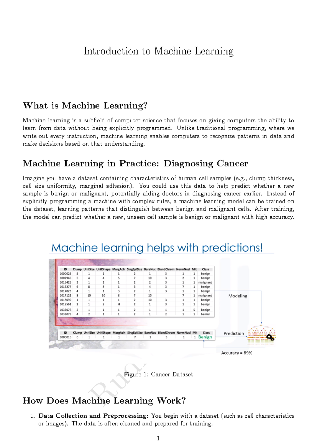 Machine Learning Overview: Techniques, Applications, and Concepts - Studocu