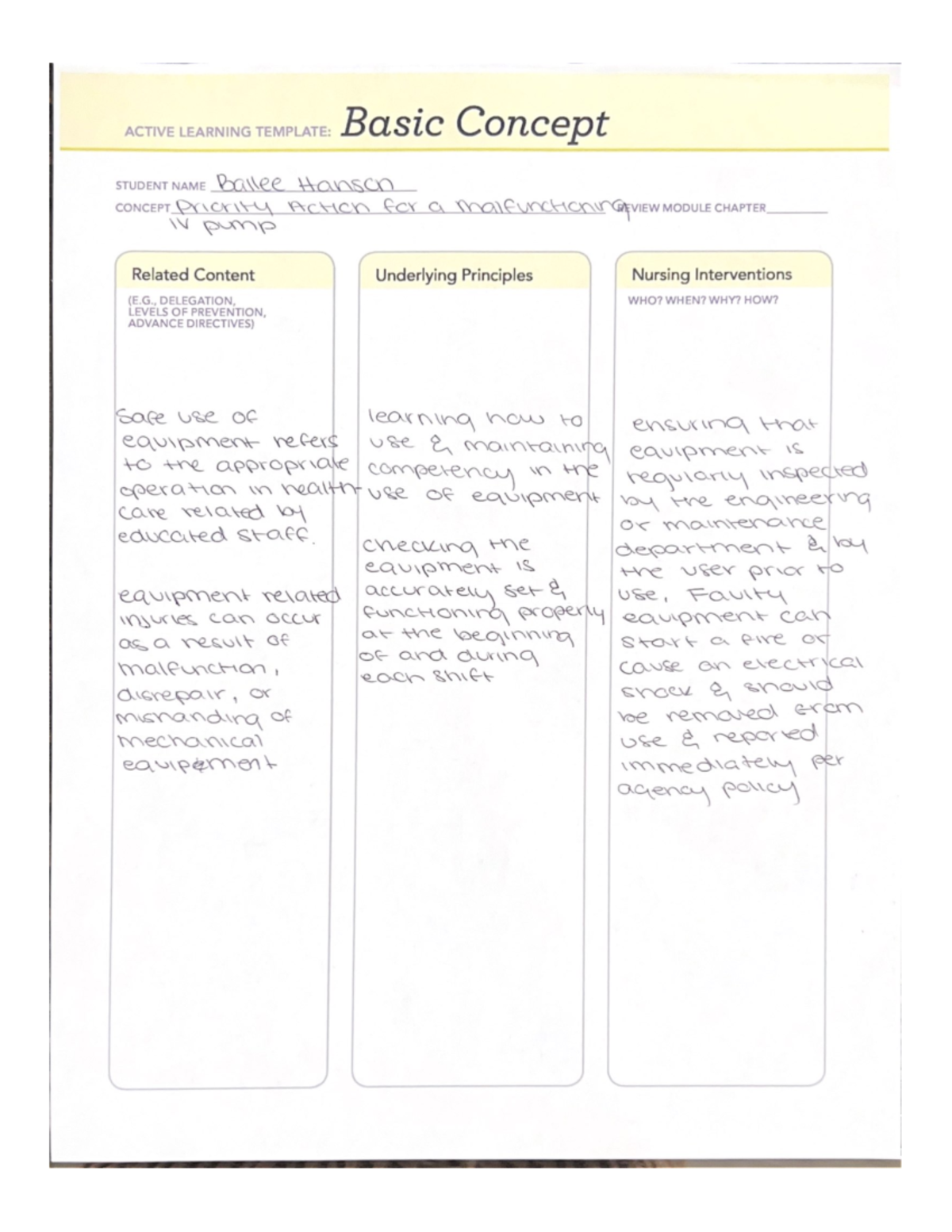 Ati Leadership Templates - ACTIVE LEARNING TEMPLATE: Basic Concept ...