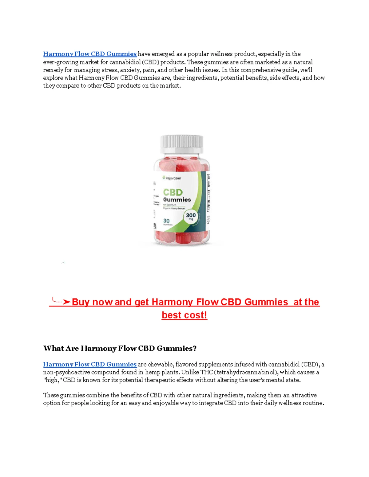 Harmony Flow CBD Gummies - These gummies are often marketed as a ...
