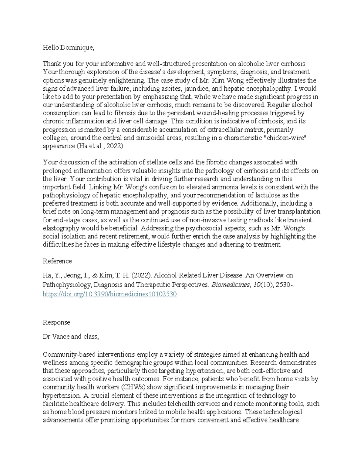 NR507 7 - Case Study on Alcoholic Liver Cirrhosis and Management - Studocu
