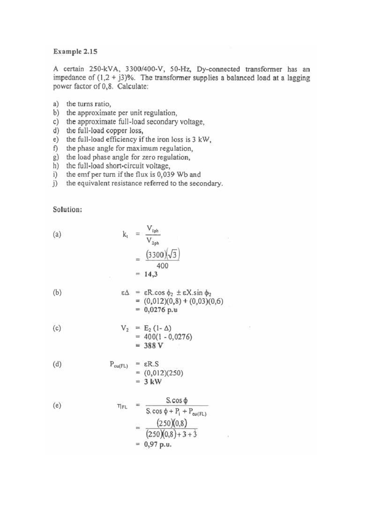 Good Examples - Three Phase Transformer Analysis (ENG 101) - Studocu