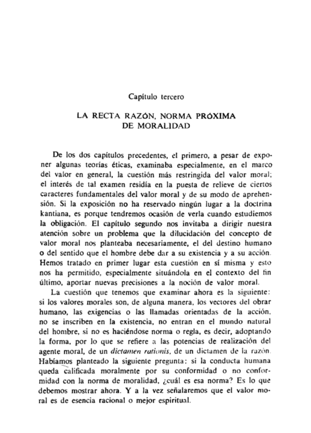 Capítulo 3: La Recta Razón como Norma de Moralidad - Ética (Moral) 7 ...