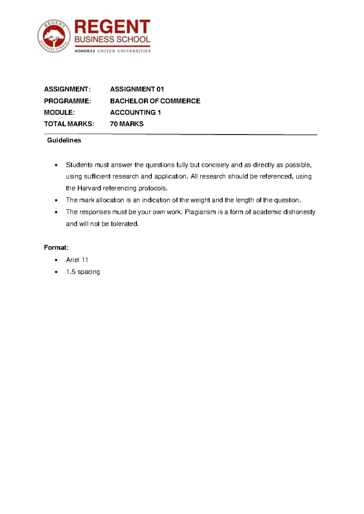 BCOM Accounting 1 - Assignment 01: Financial Case Study Analysis - Studocu