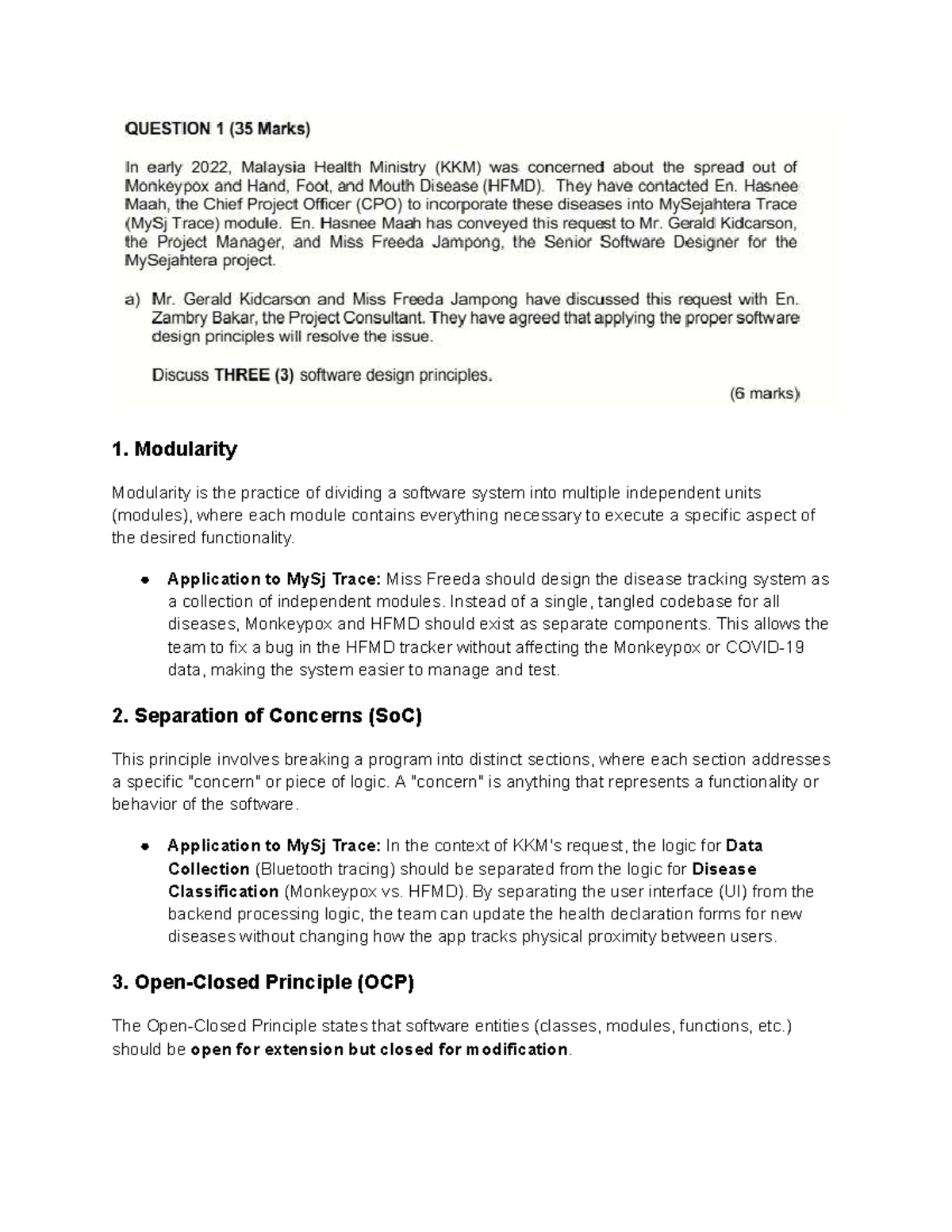 July22 - Test Practice on Software Modularity & Design Principles - Studocu