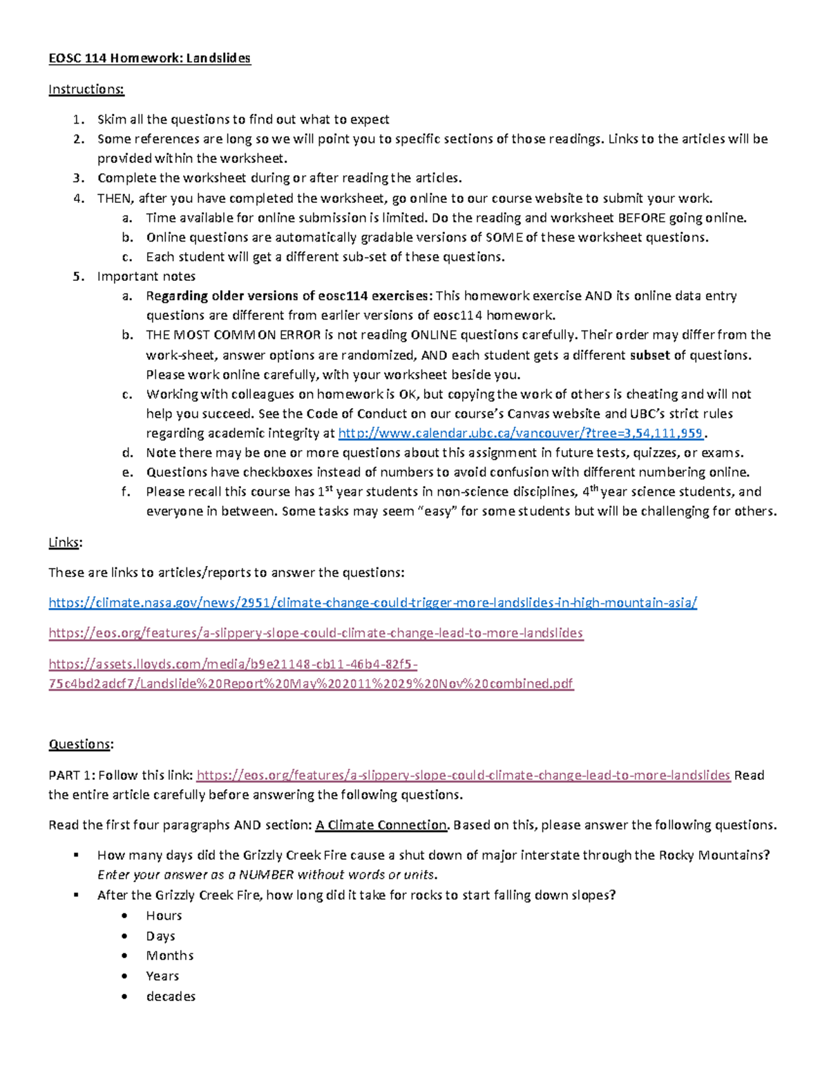 Als-wksht-stu 2021W2 - Homework - EOSC 114 Homework: Landslides ...