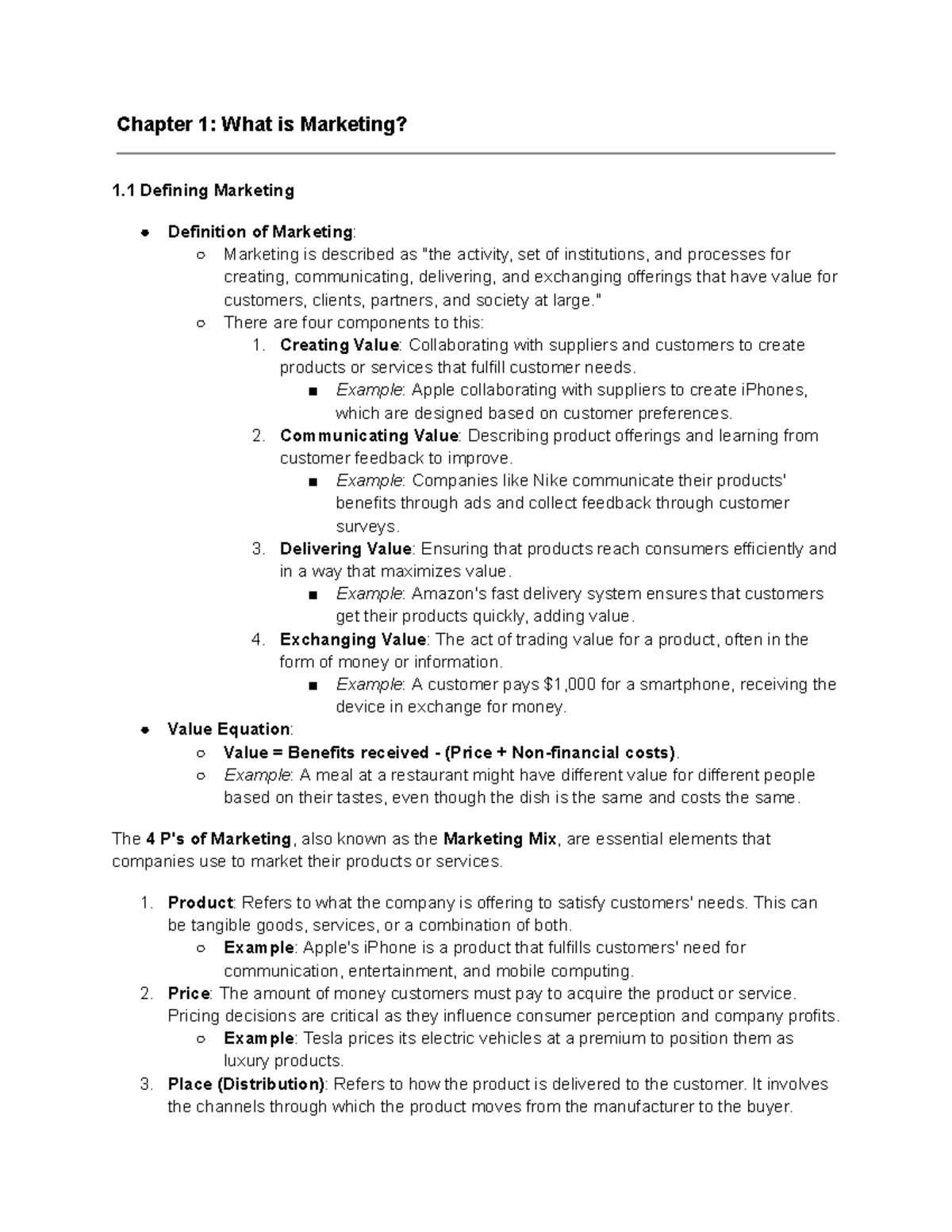 MKT 100 Midterm Notes: Understanding Marketing Fundamentals - Studocu