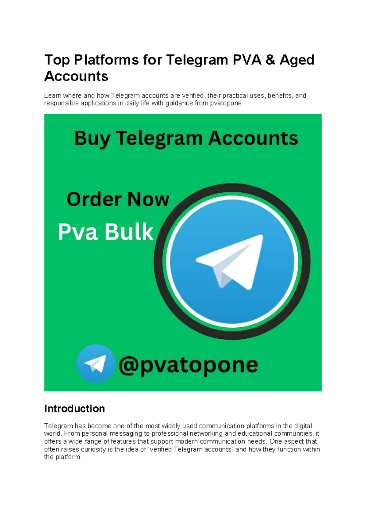 Top Platforms for Telegram PVA & Aged Accounts: A Guide to Verification ...