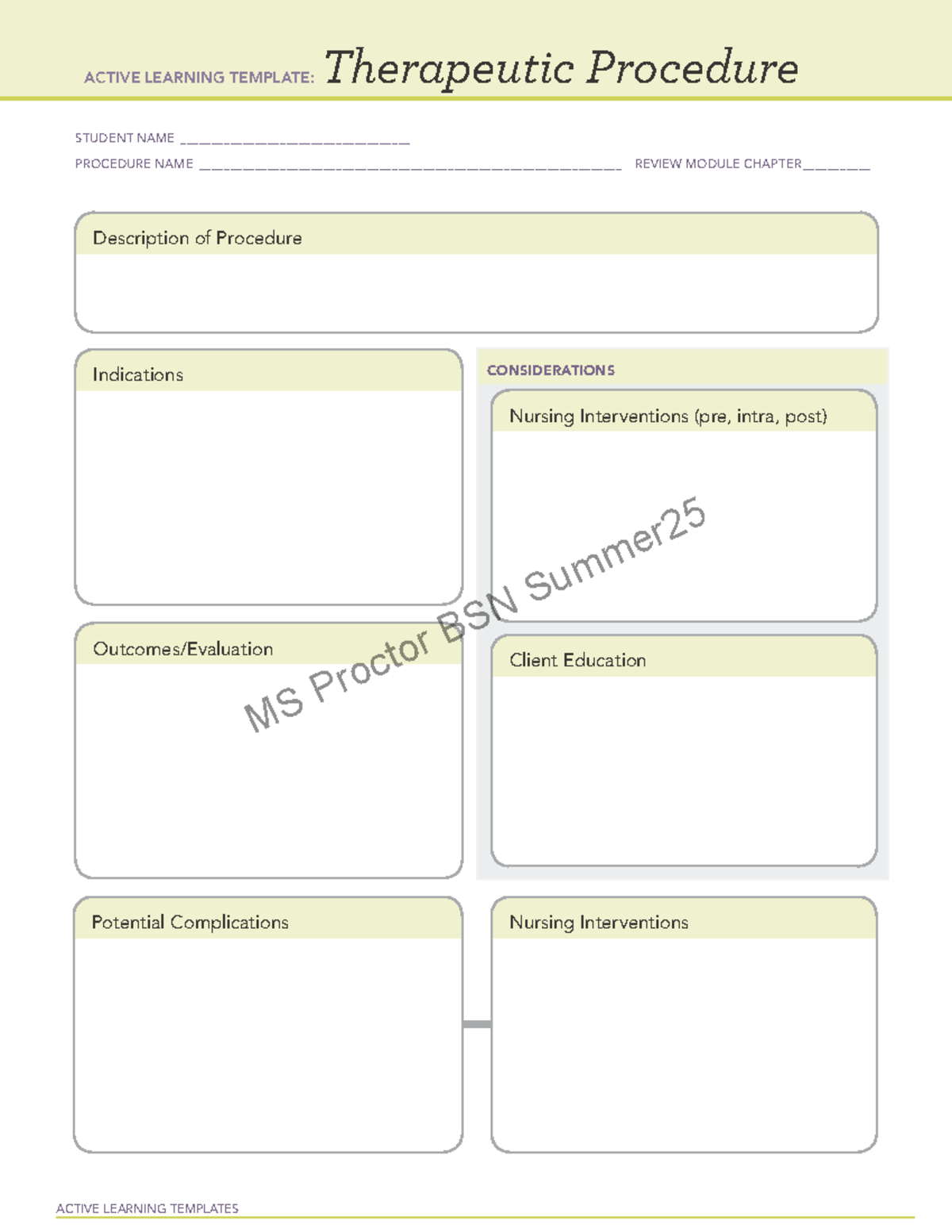 MSProctor Therapeutic Procedure Sum 25 - POS-301 - ACTIVE LEARNING ...