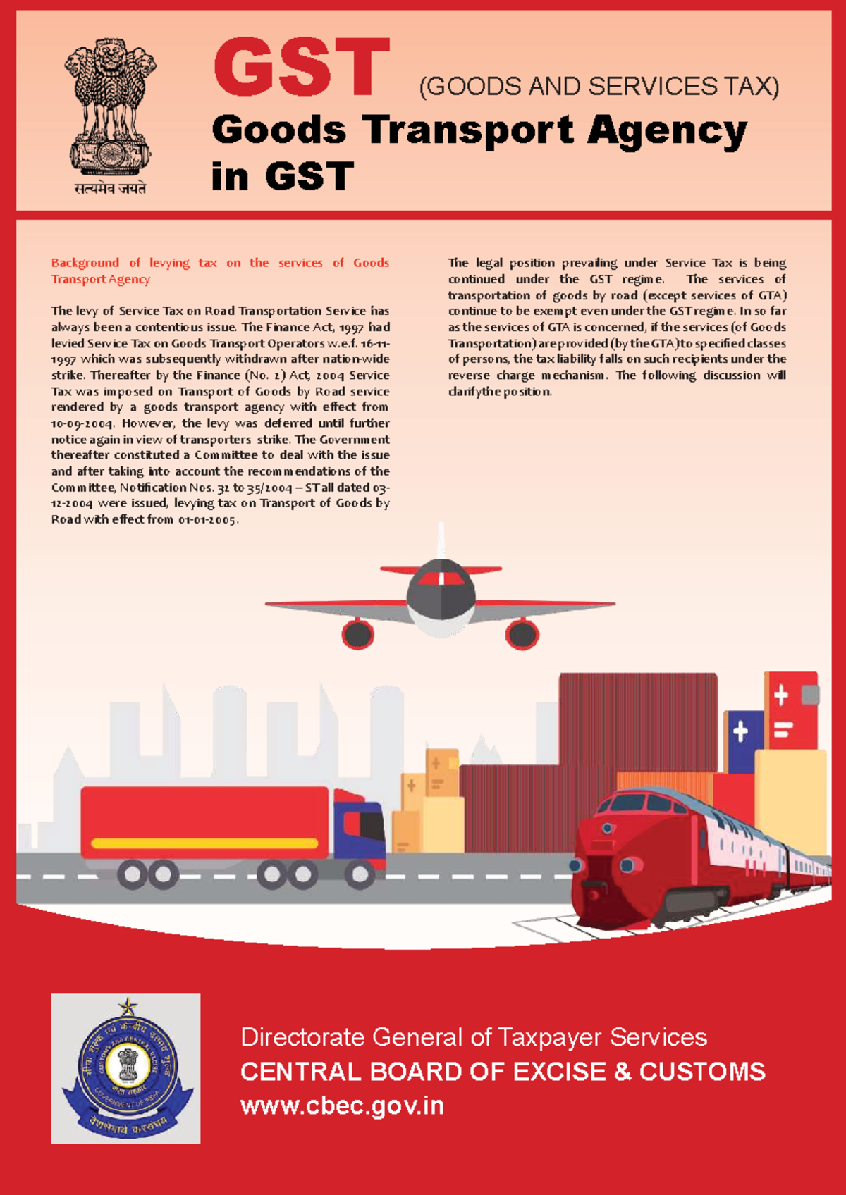 Goods Transport Agency in GST 11 September 2017 - Directorate General ...