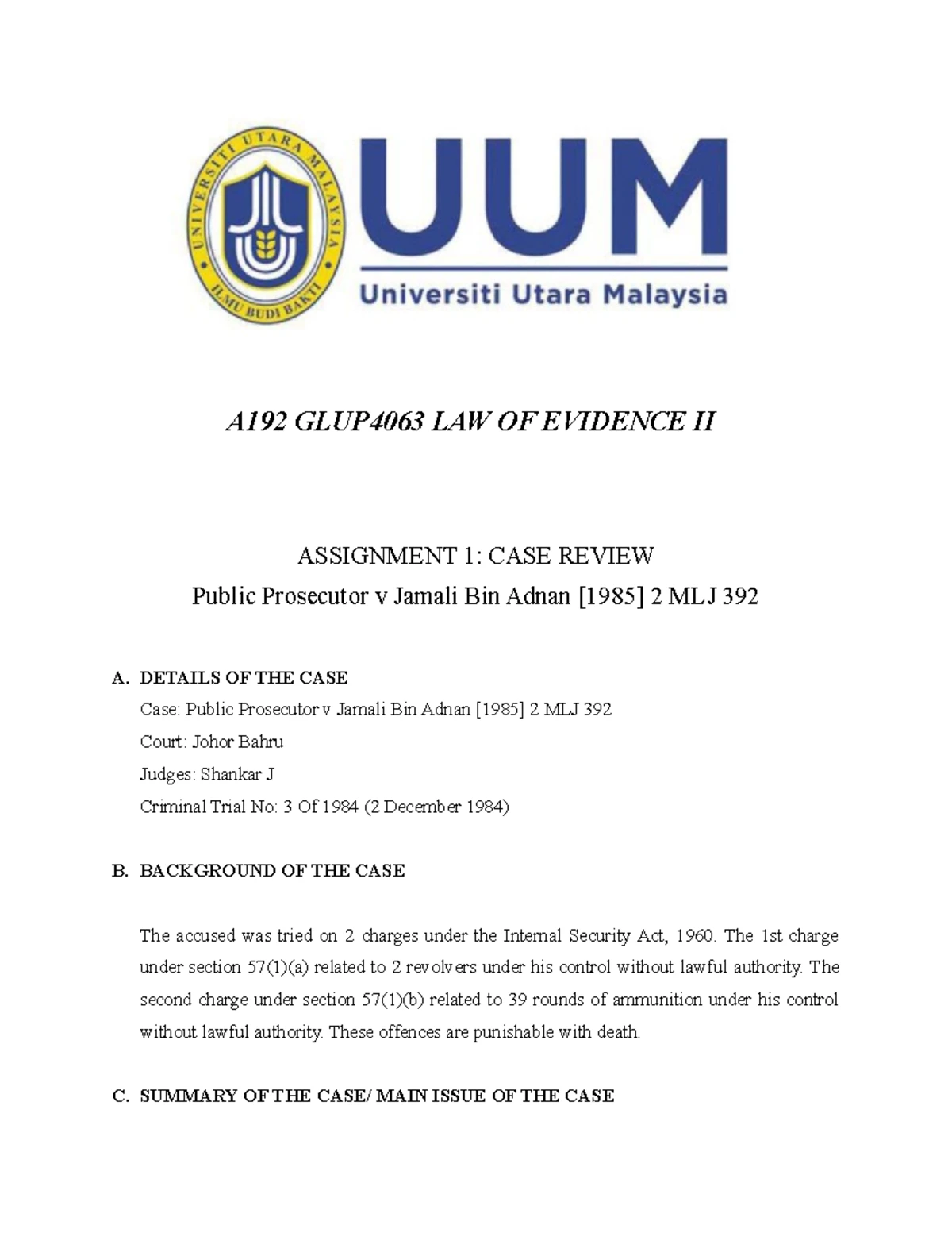 EA infographic - Law of Evidence II - which cast reasonable fact ...