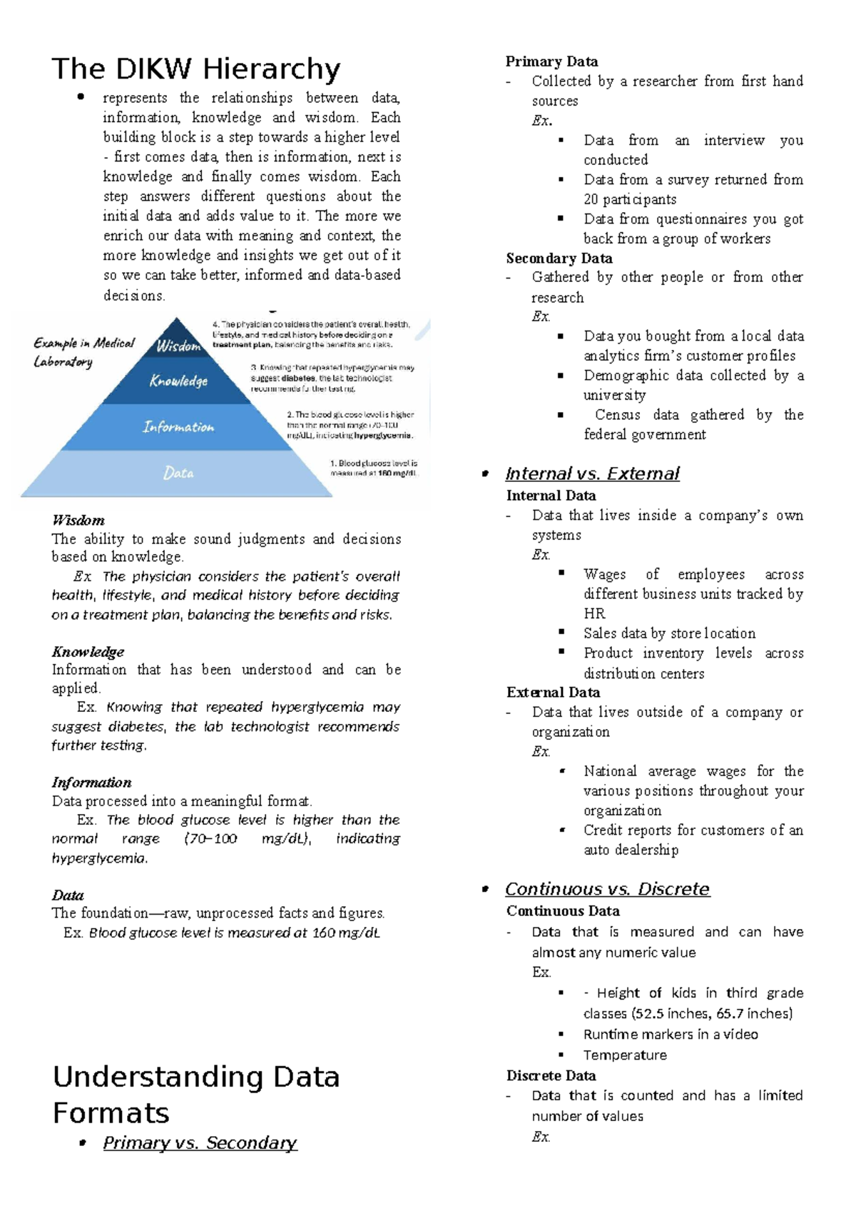 DIKW Hierarchy & Data Collection Methods: Insights & Tools - Studocu