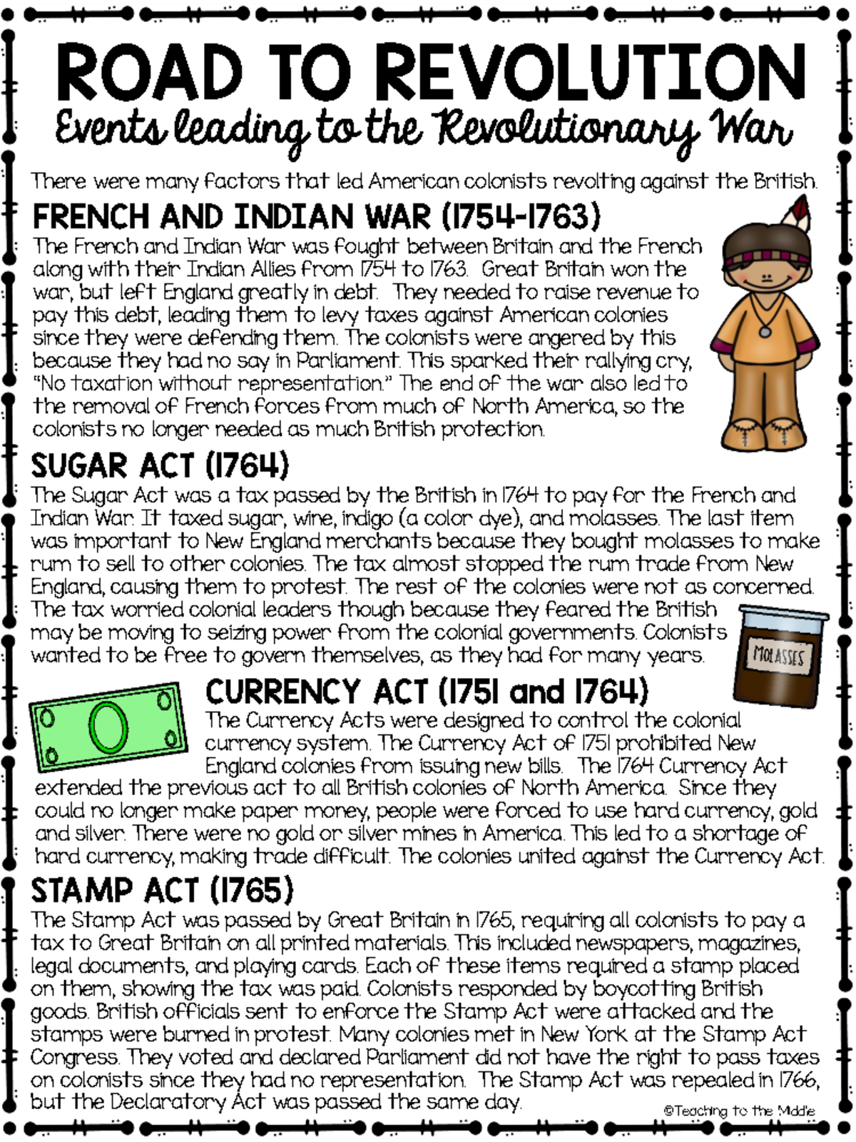 Road to the American Revolution: Reading Comprehension Guide - Studocu