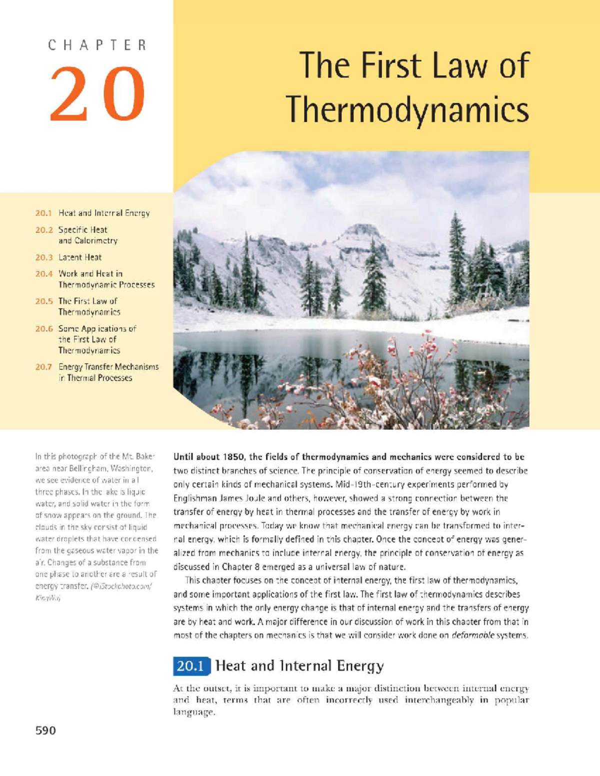 Chapter 20: The First Law of Thermodynamics - Heat, Work, and Energy ...