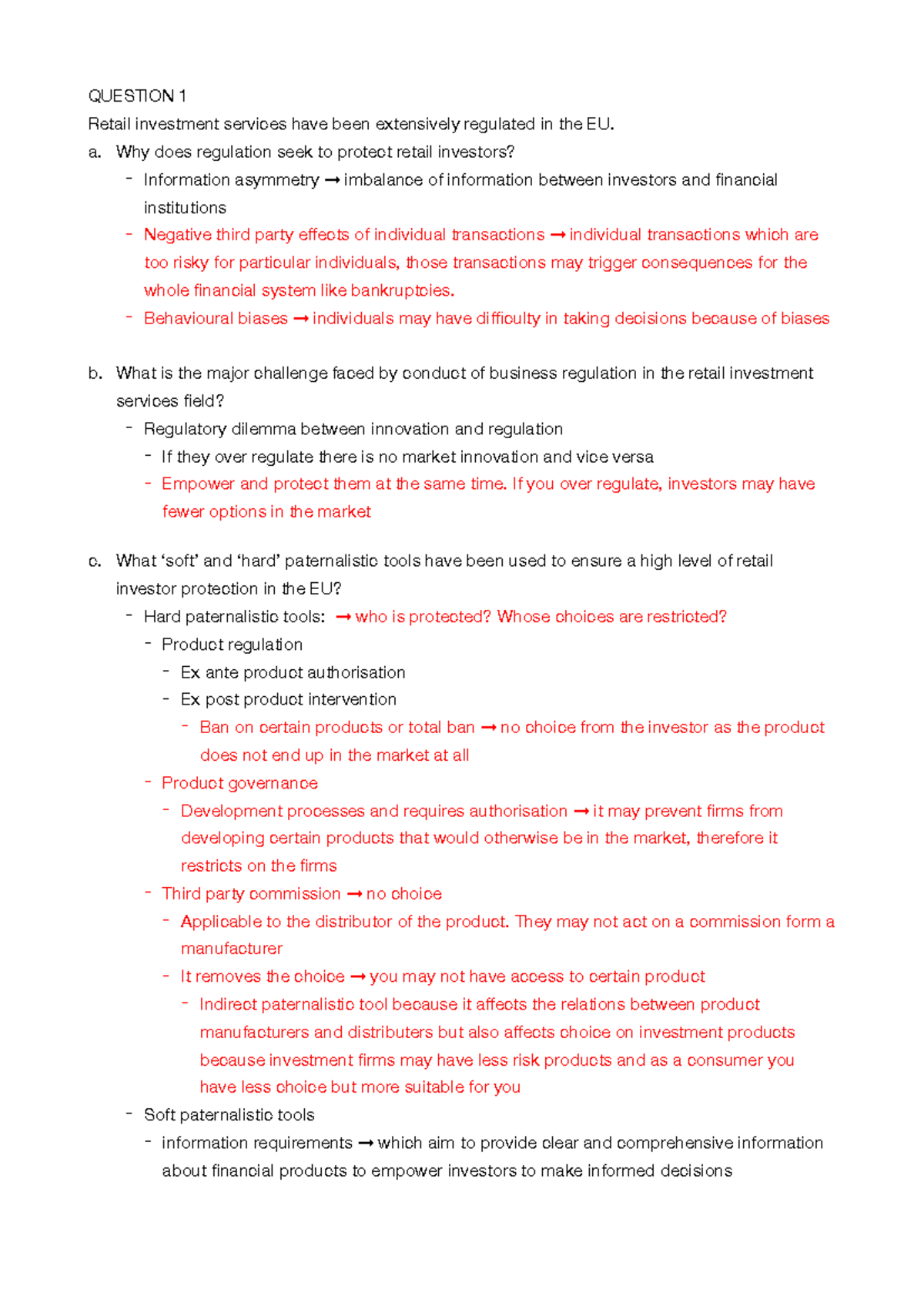 Admin Law WG 5 - Week 5: Retail Investment Regulation & MiCAR Analysis ...