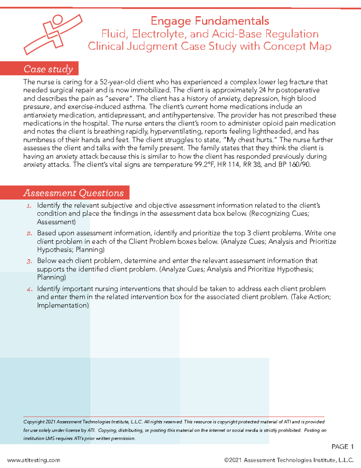 Fluid, Electrolyte, and Acid-Base Case Study with Clinical Judgments ...