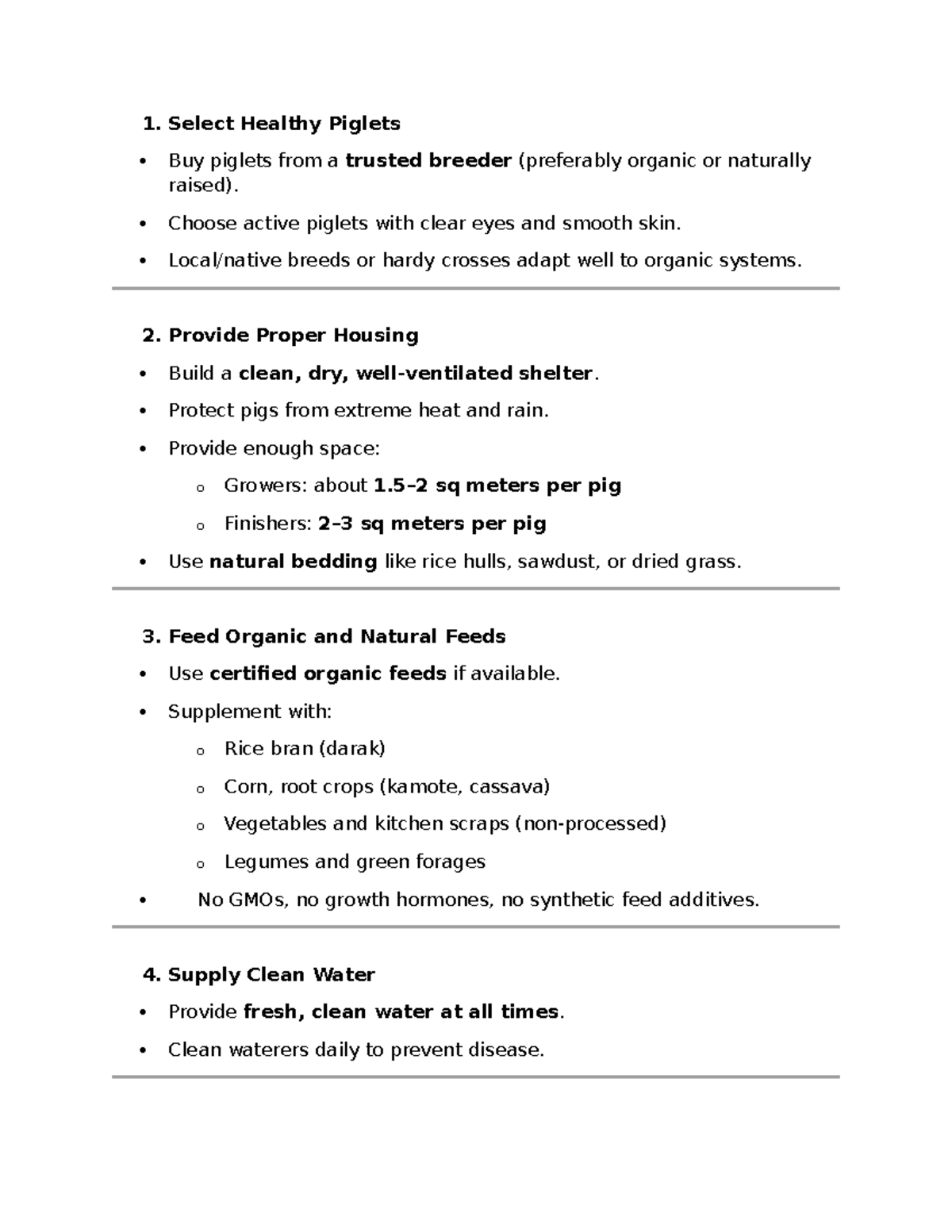 Raising Organic Hogs: A Comprehensive Guide to Healthy Piglets - Studocu