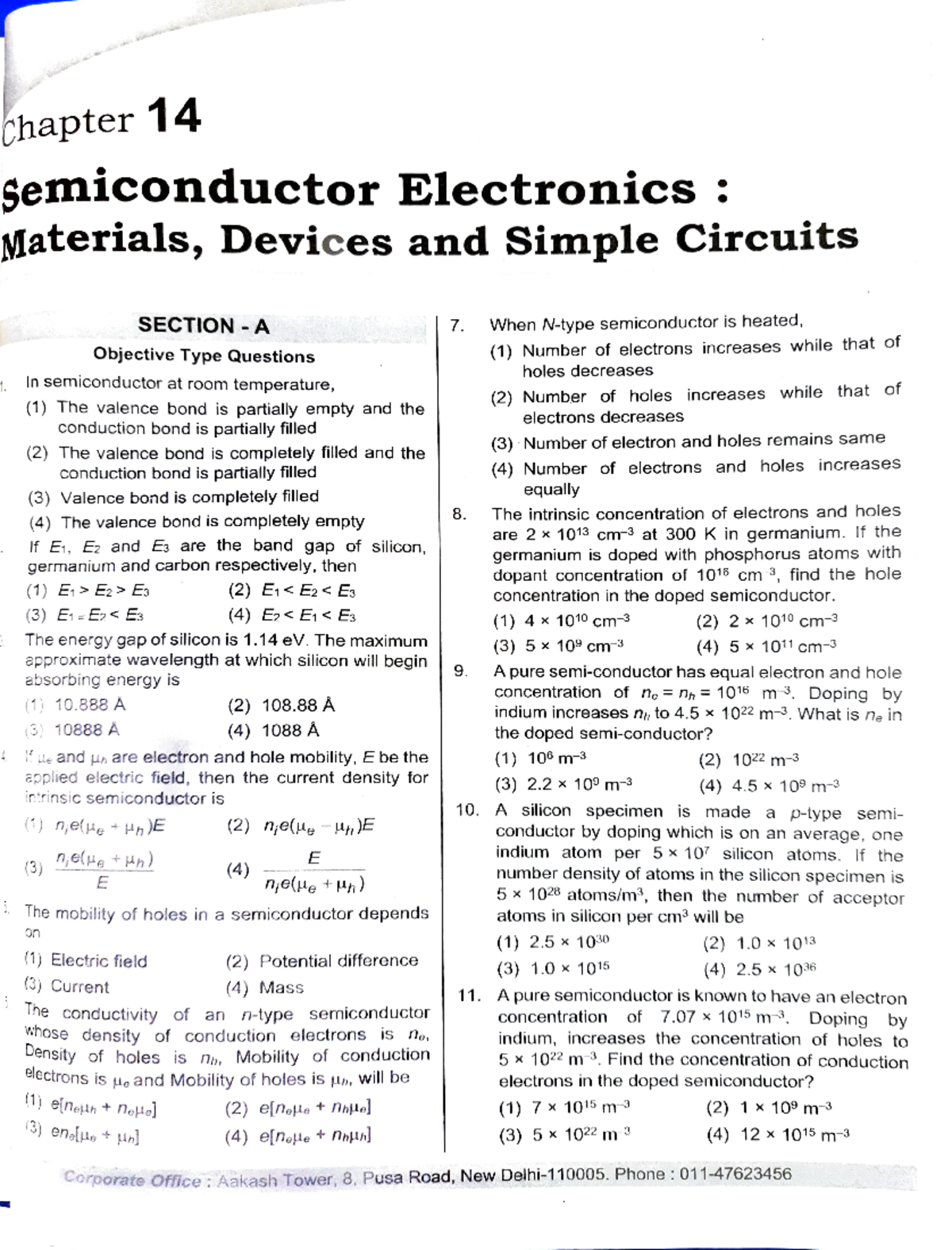 Semiconductor Electronics - Chapter 14 Objective Questions Exam Review ...