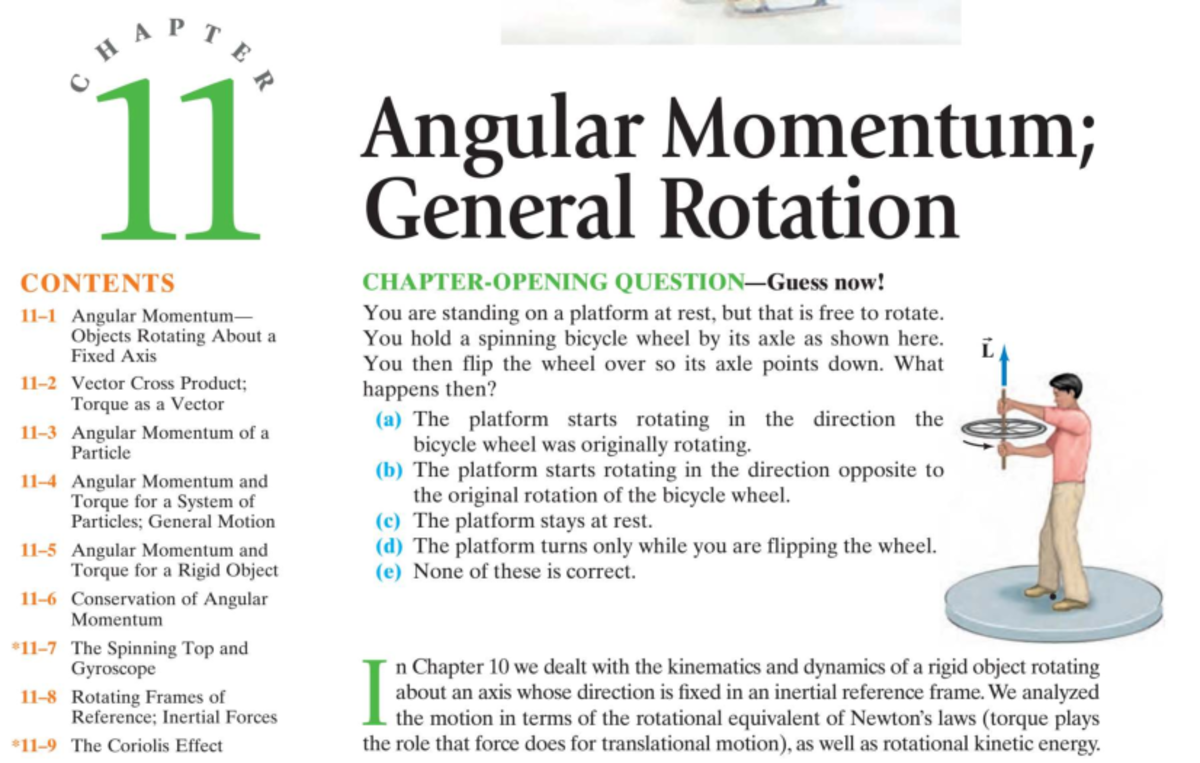 Chapter 11: Angular Momentum & General Motion (AP 11) - Studocu