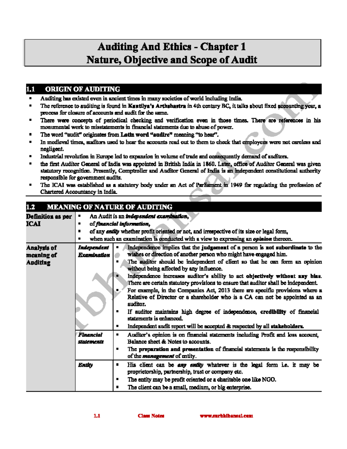 Auditing and Ethics: Chapter 1 - Nature, Objectives, and Scope of Audit ...