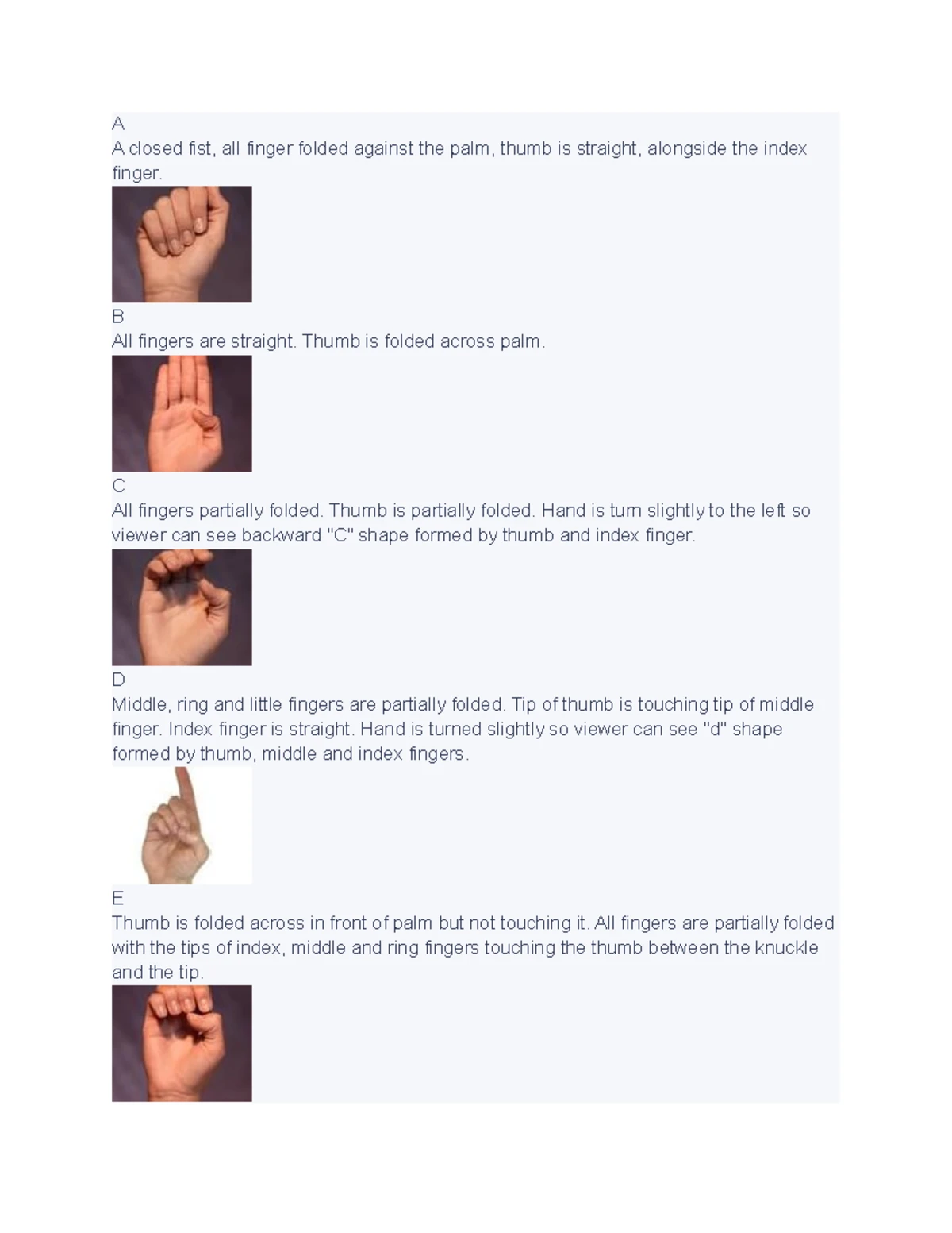 ASL 101 Handshape Posters: Classifiers 1-5 Visual Guide - Studocu