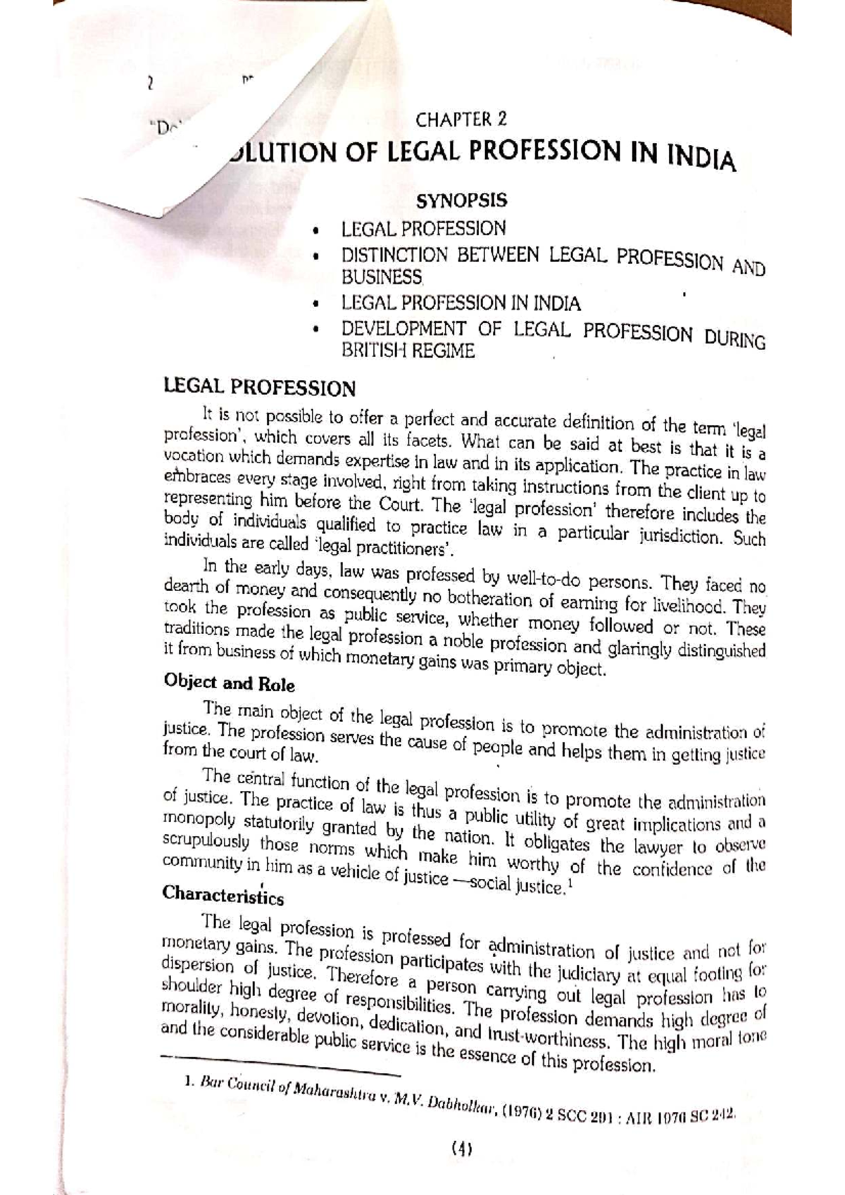 Evolution of Legal Profession in India: Insights and Developments - Studocu