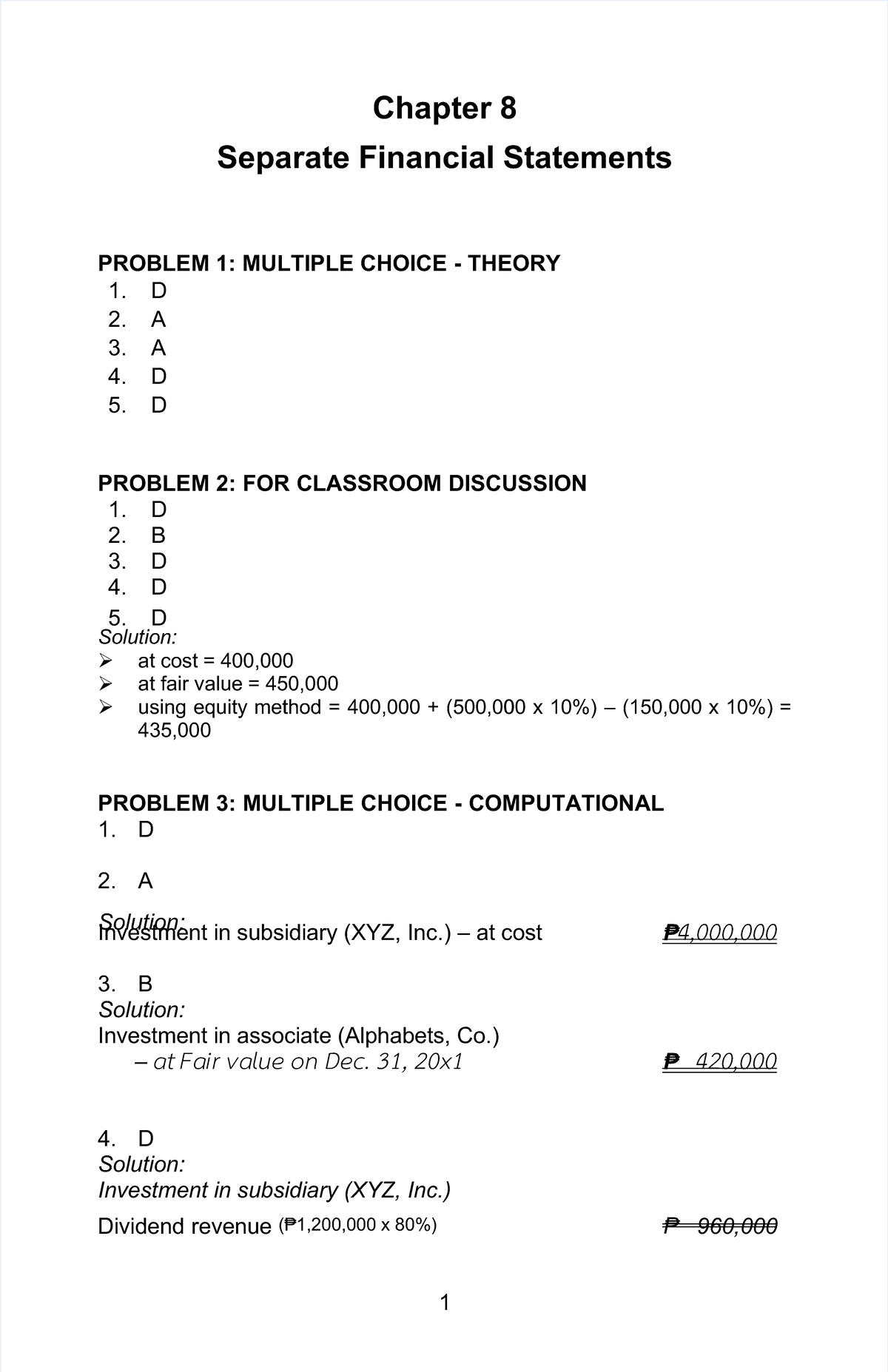 ABC Chapter 8 - Accounting for Business Combinations Notes - Studocu