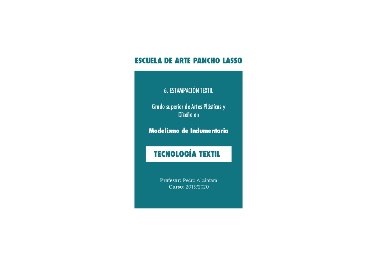 6. Estampación Textil: Procesos y Técnicas en Tecnología Industrial ...