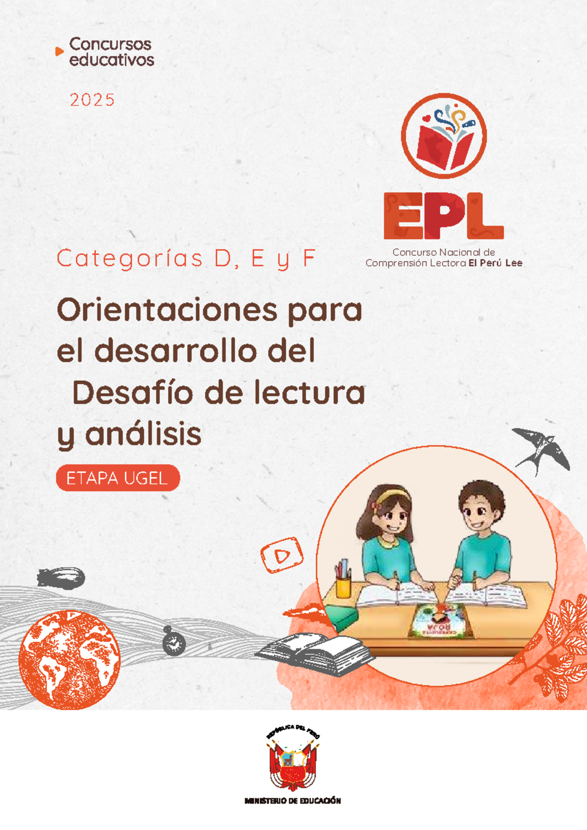 CATEGORÍAS D, E Y F: Orientaciones para el Concurso El Perú Lee 2025 - Document Preview