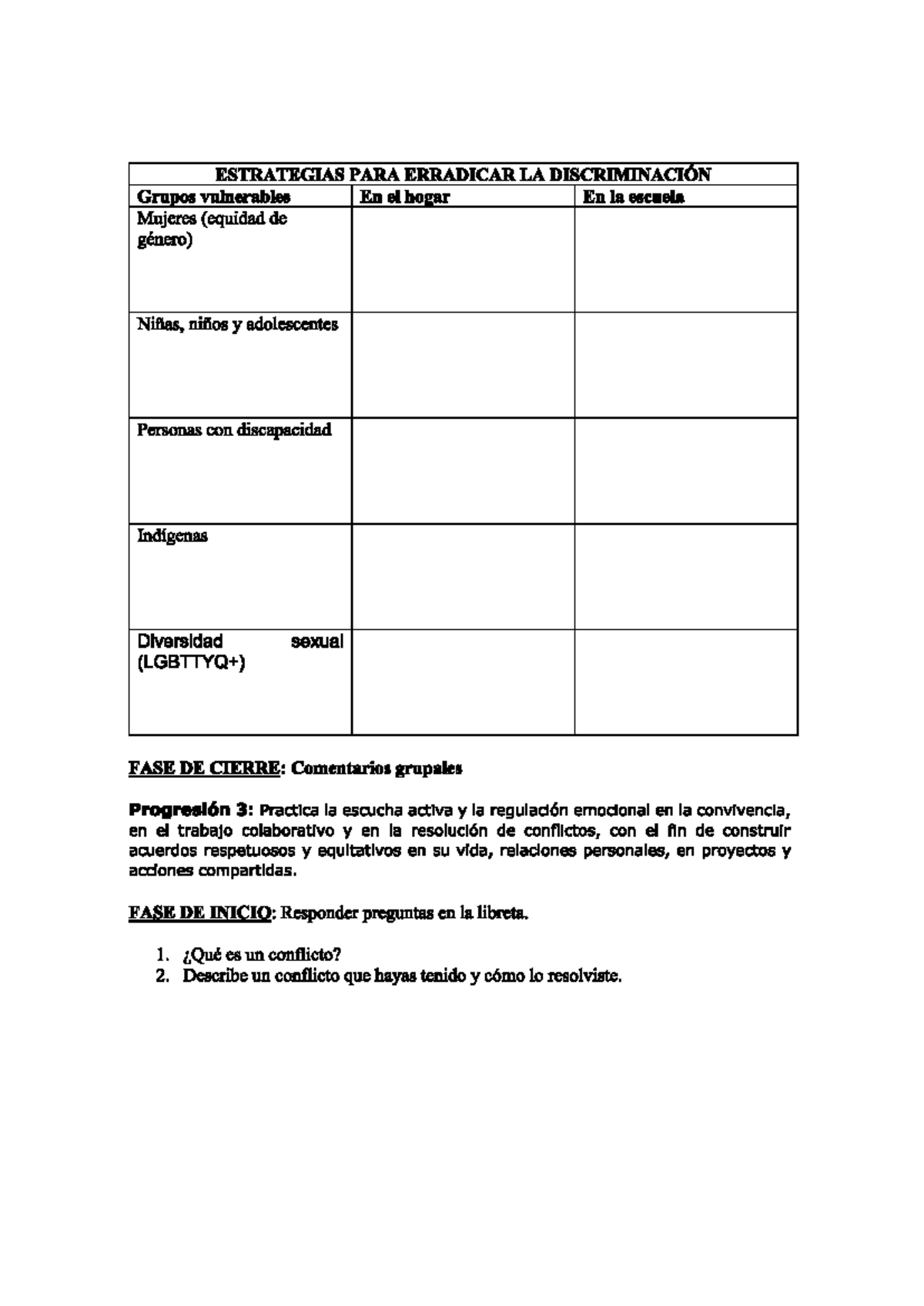Estrategias para Erradicar la Discriminación - S2 Cuadernillo de ...