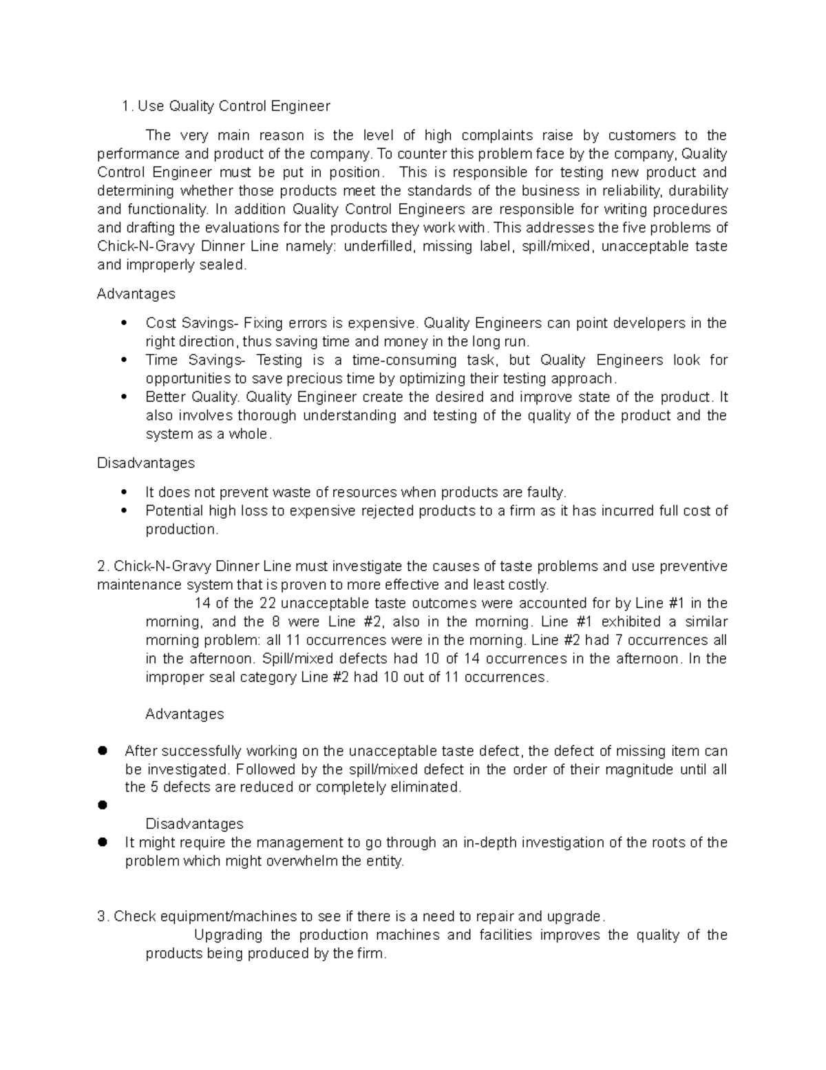 ACA - Use Quality Control Engineer The very main reason is the level of ...