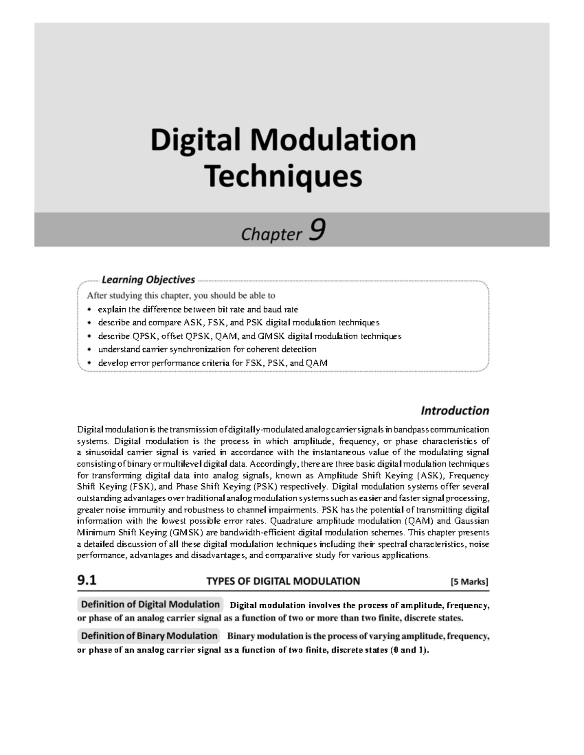 Digital Modulation Techniques: Bit Rate vs Baud Rate (Module 4) - Studocu