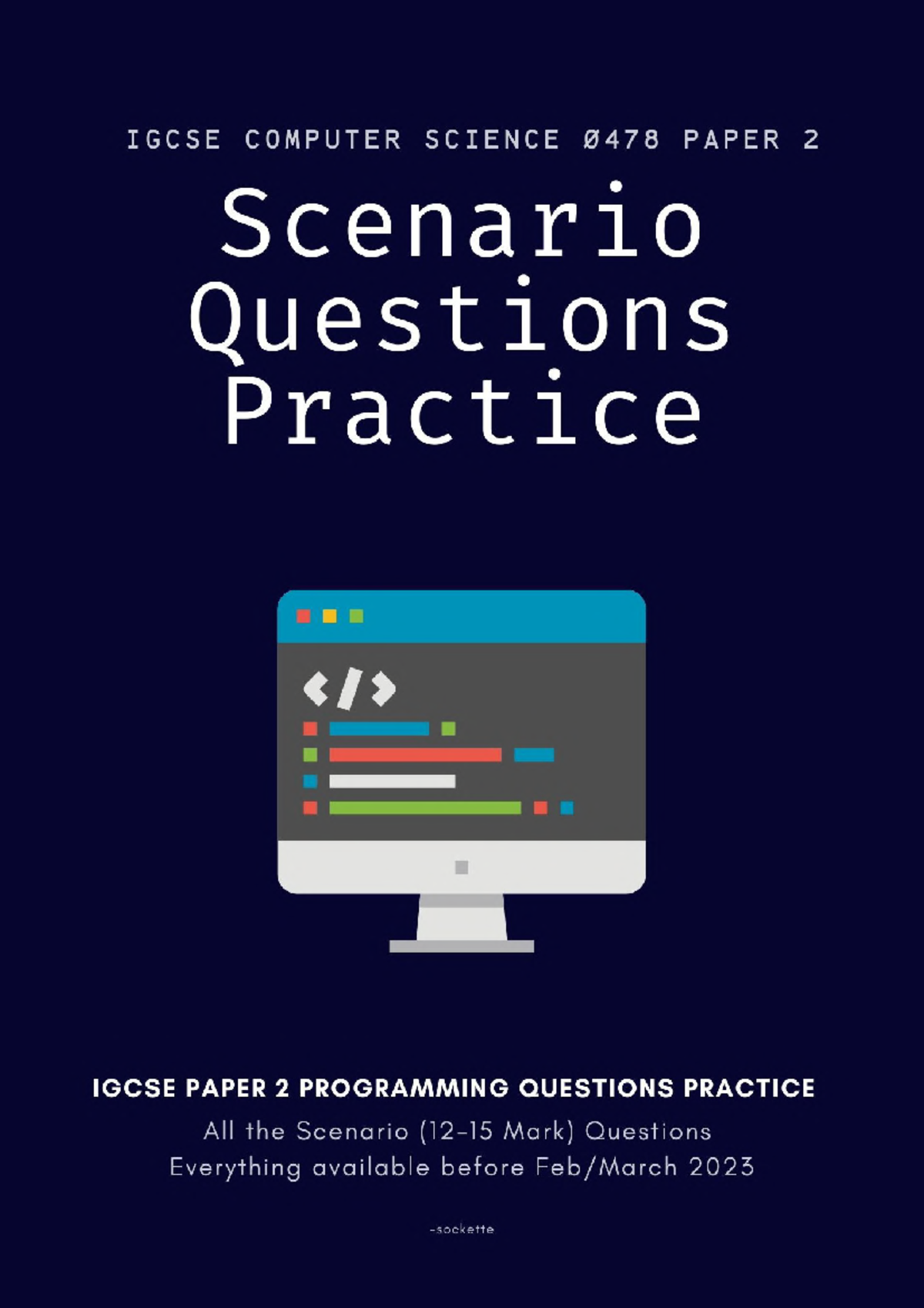 CS Programming Scenario Questions and Solutions - Studocu