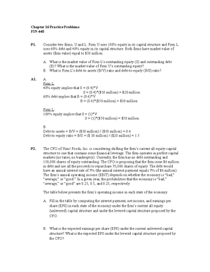 Chapter 7 Practice Problems and Solutions - Chapter 7 Practice Problems ...