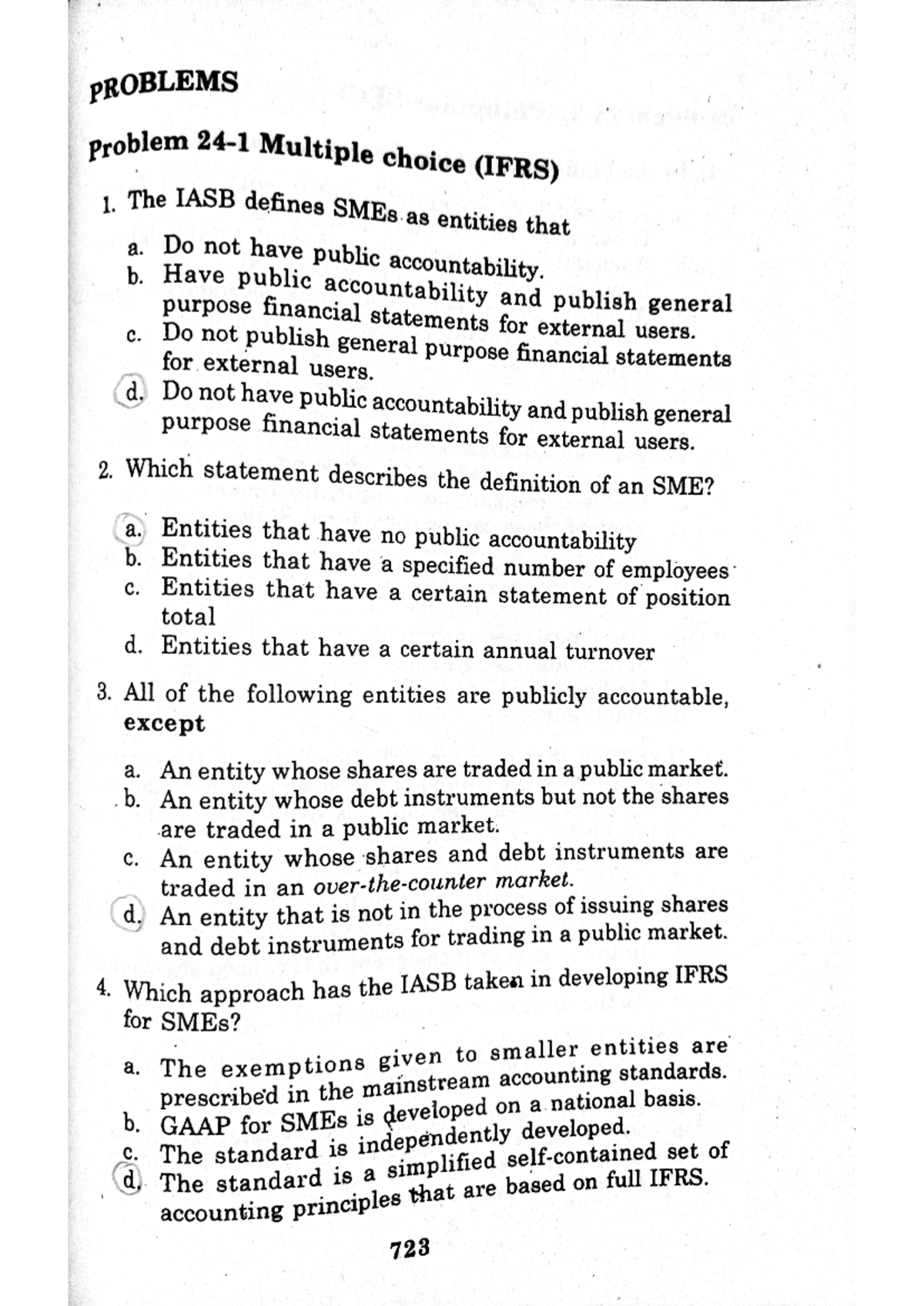 Chapter 24 SMEs-Definition - PROBLEMS Problem Multiple choice (IFRS) 1 ...