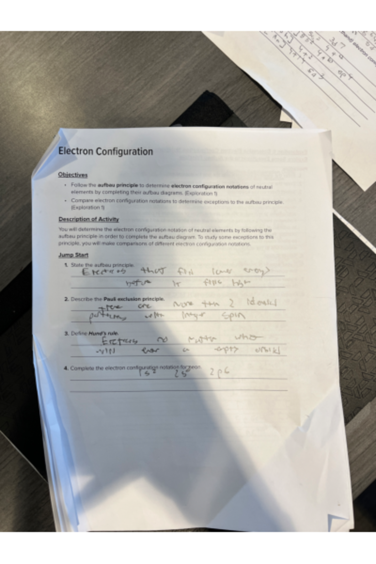 Electron Configurations and Exceptions: Virtual Lab Exploration - Studocu