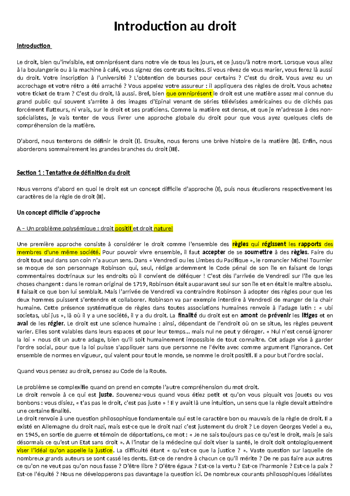 Introduction au droit : concepts, histoire et branches fondamentales ...