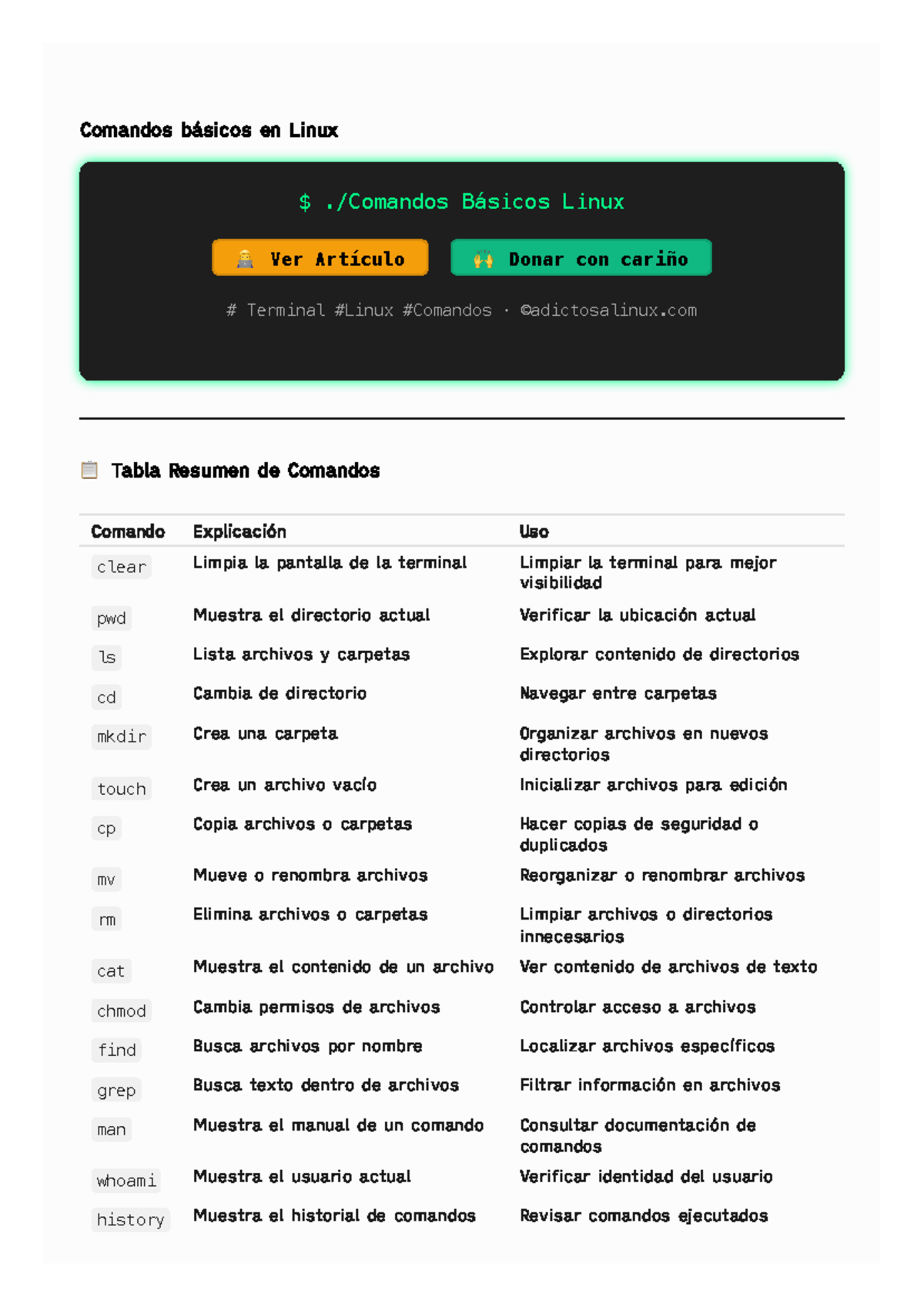 Comandos Básicos en Linux: Guía de Uso y Ejemplos - Studocu