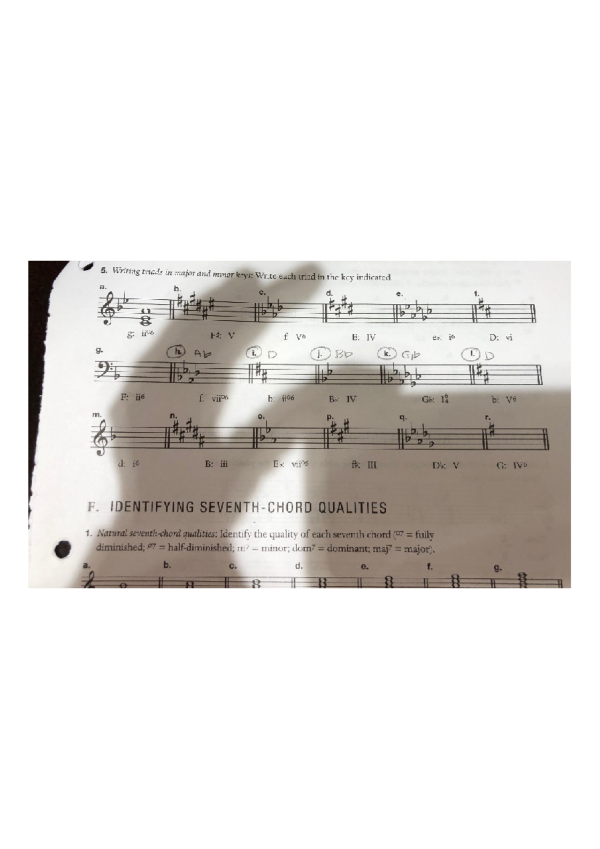Music Theory - Triads and Seventh Chord Qualities Analysis - Studocu