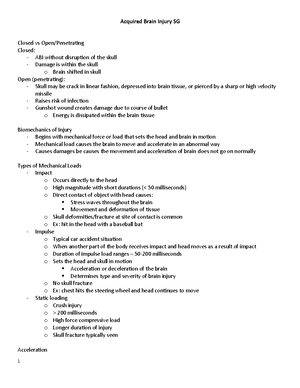 Concussion Study Guide - Headache 75% 2. Difficulty concentrating 57% 3 ...