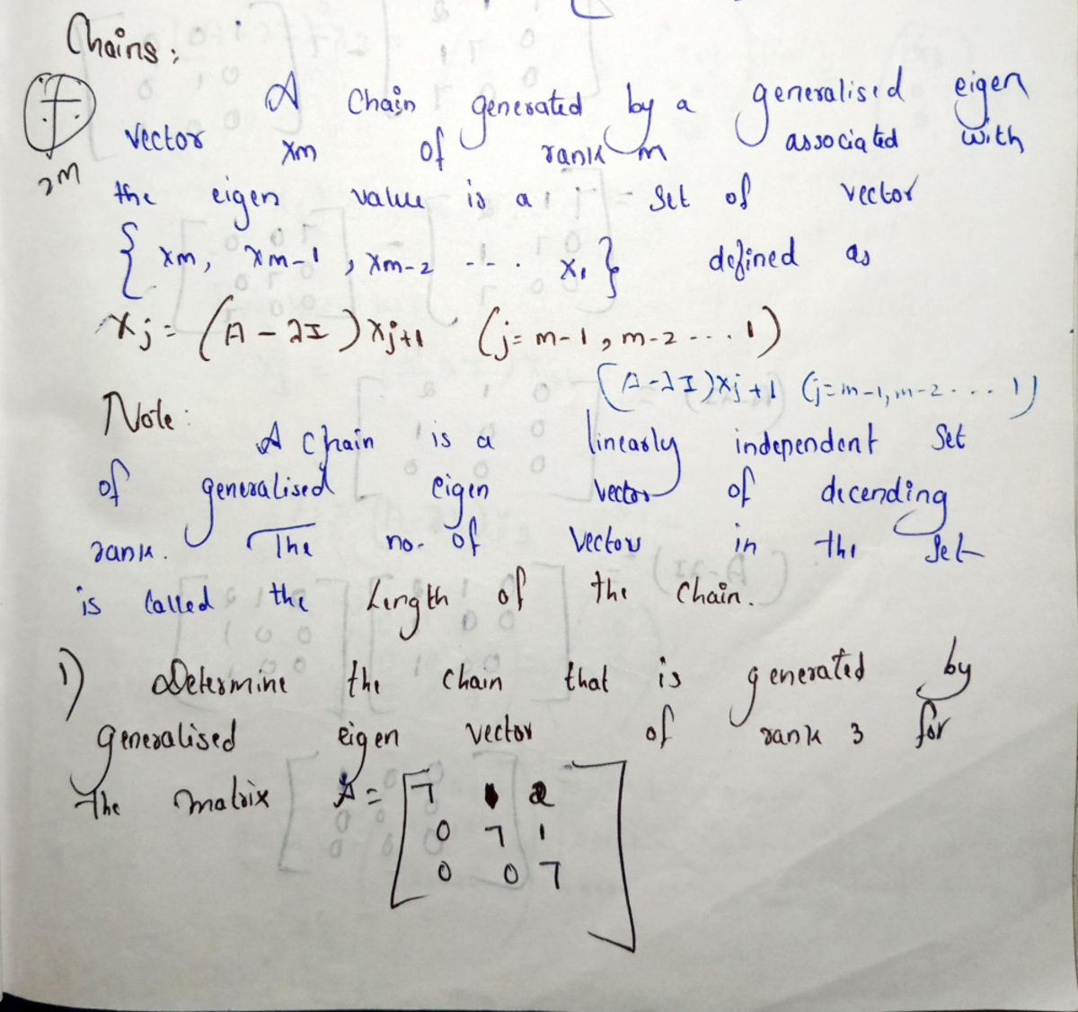MA4151 Final Exam: Chains, Canonical Basis & Covariance Matrix - Studocu