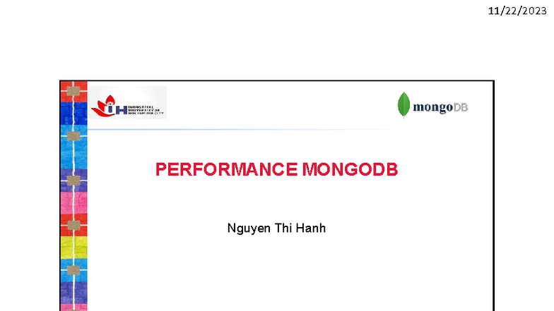 05 Chapter: Performance Optimization in MongoDB - Studocu