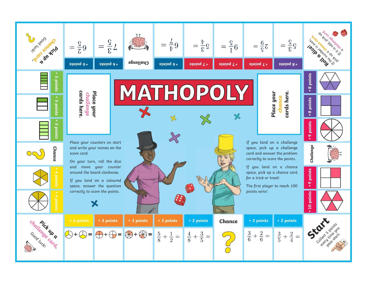 Mathopoly Game Rules and Challenge Points Guide - Studocu