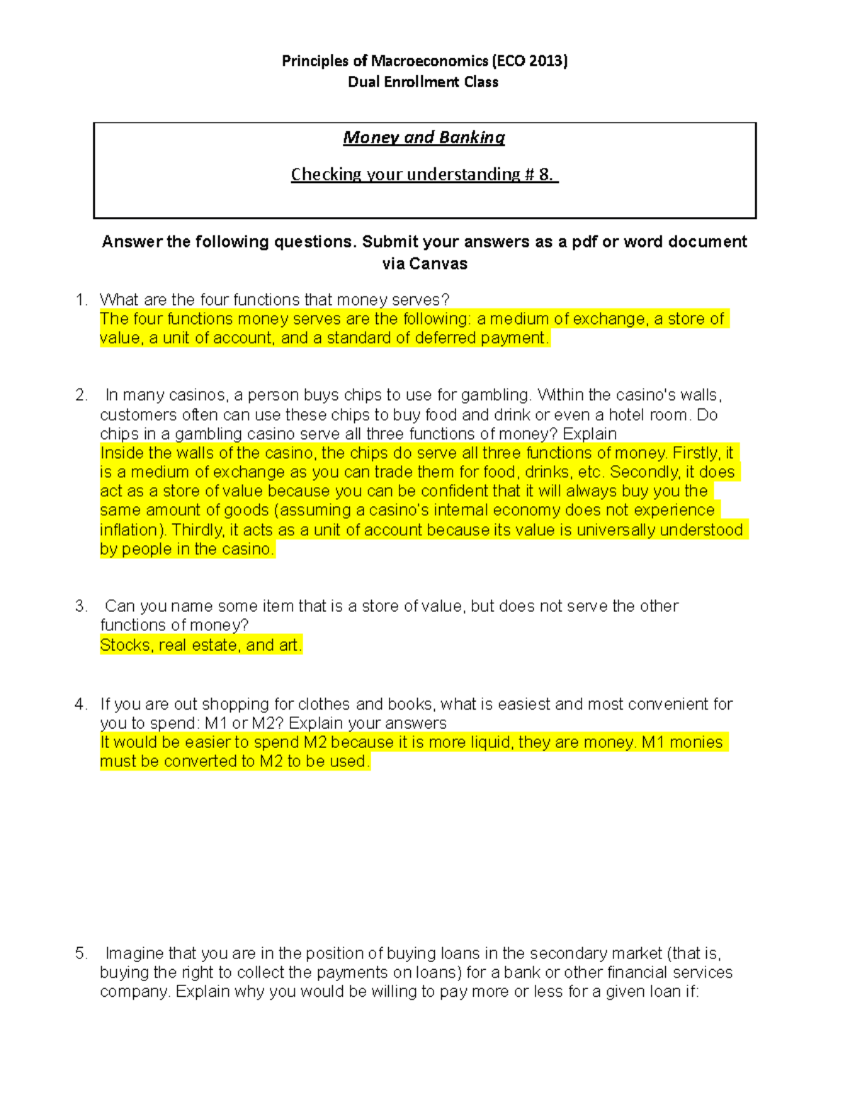 ECO 2013 Macroeconomics - Money and Banking Study Guide - Studocu