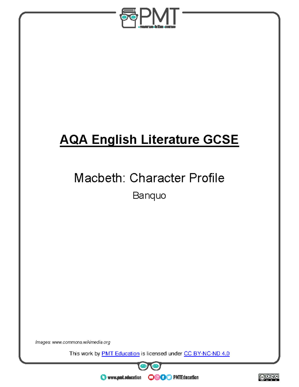 AQA English Literature GCSE: Macbeth - Banquo Character Analysis Notes ...