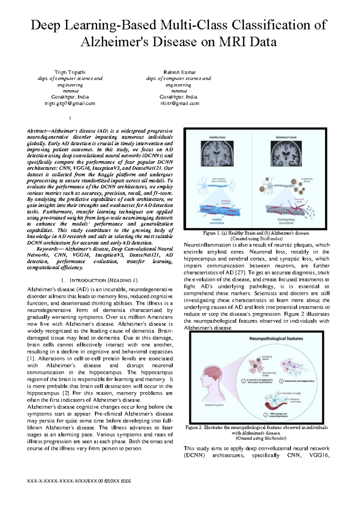 Deep Learning for Alzheimer's Disease Detection: A Comparative Study ...