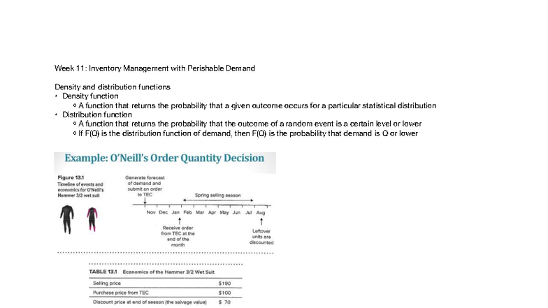 Ops 11: Inventory Management & Newsvendor Model Insights - Studocu
