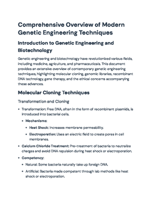 Mechanisms of Microbial Genetics: Comprehensive Overview for Study ...